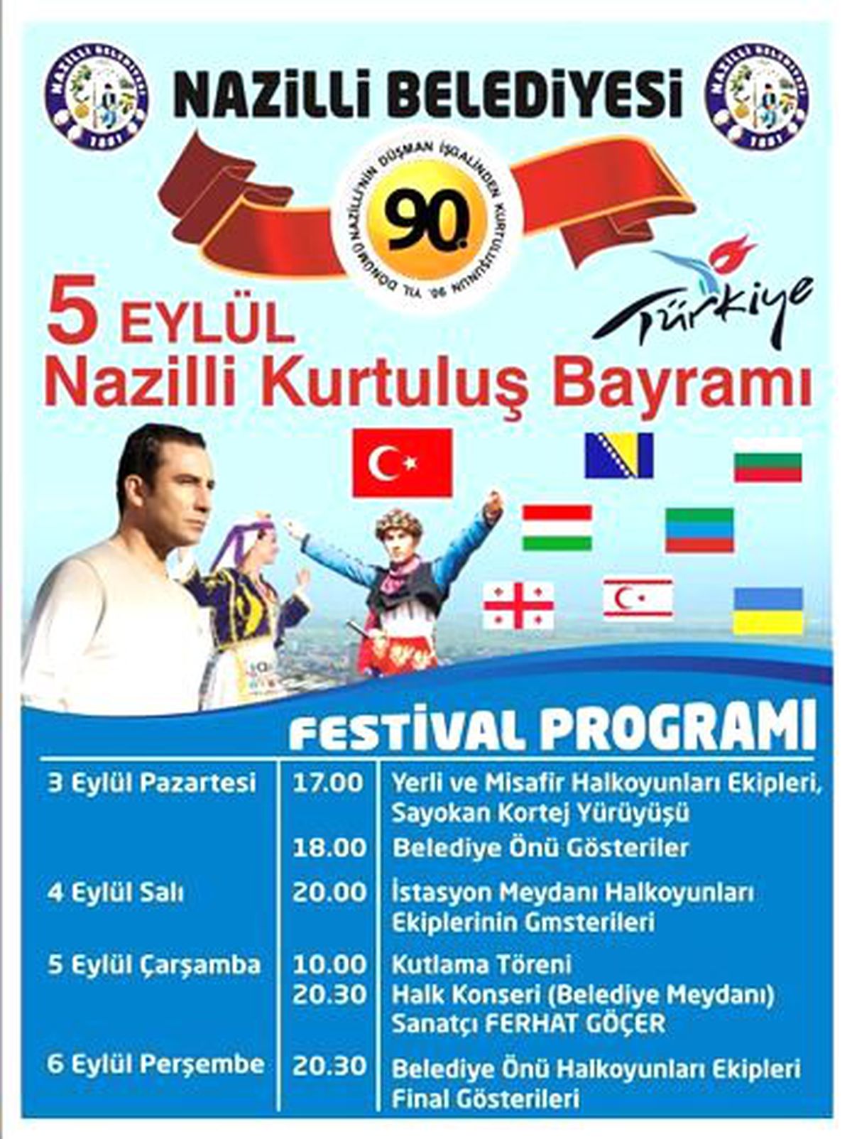 Nazilli\'nin Kurtuluş Töreninde Ferhat Göçer Sahne Alacak