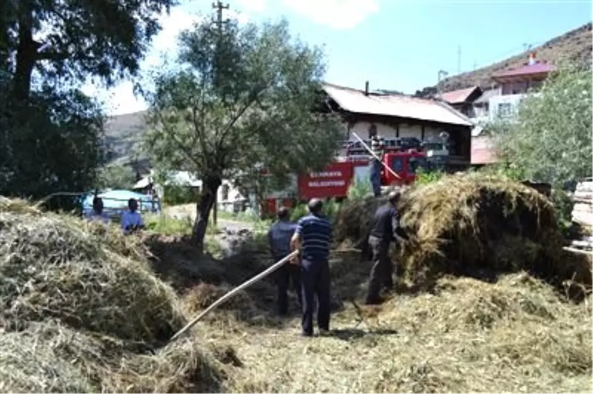 Şenkaya\'da Ot Yangını