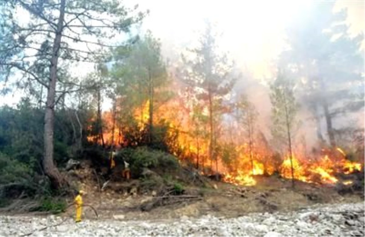 Serik\'teki Orman Yangını Yerleşim Bölgelerini Tehdit Ediyor (2)