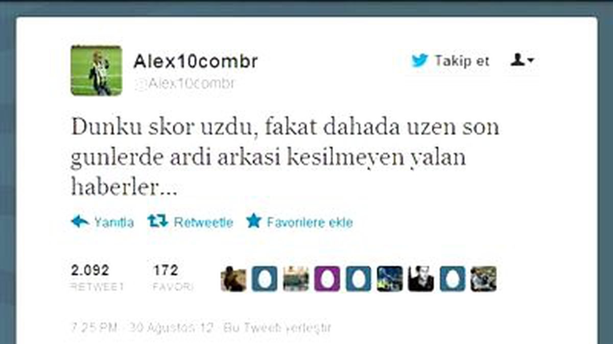 Alex de Souza\'dan Açıklama