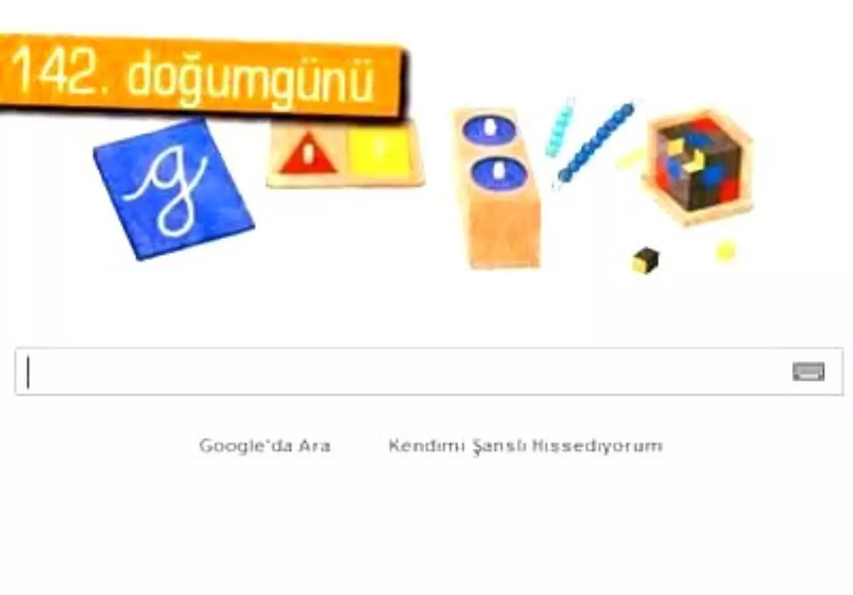 Maria Montessori\'ye Özel Doodle