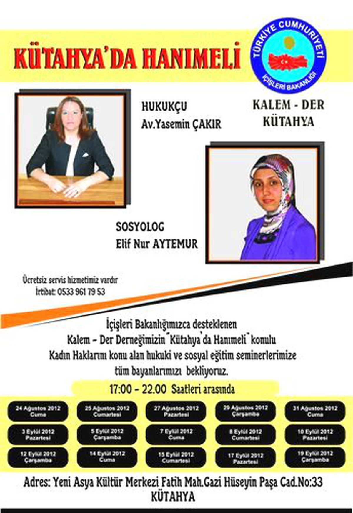 Kalem-Der\'den Bayanlara Yönelik Seminer