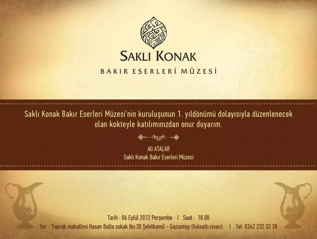 Saklı Konak Bakır Eserleri Müzesi 1 Yaşında