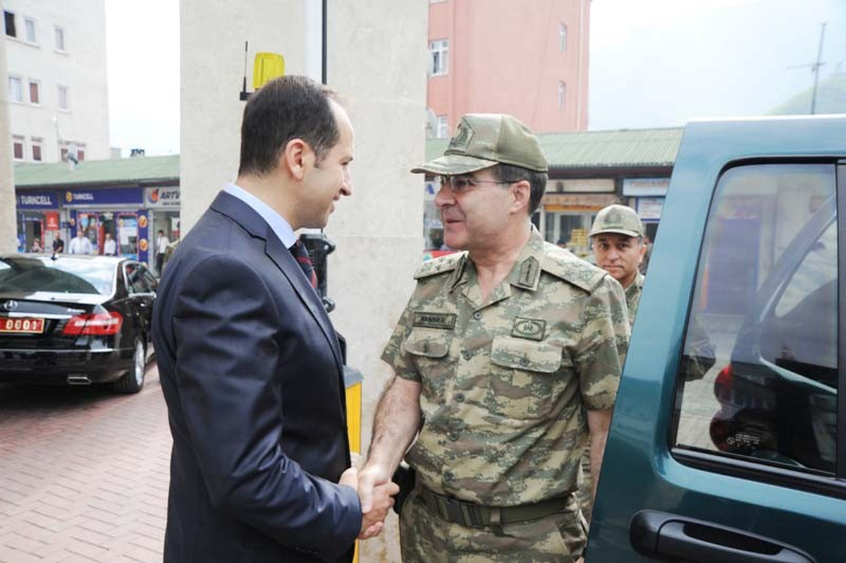 Erzurum 9. Kolordu Komutanı Korgeneral Başoğlu, Artvin\'de