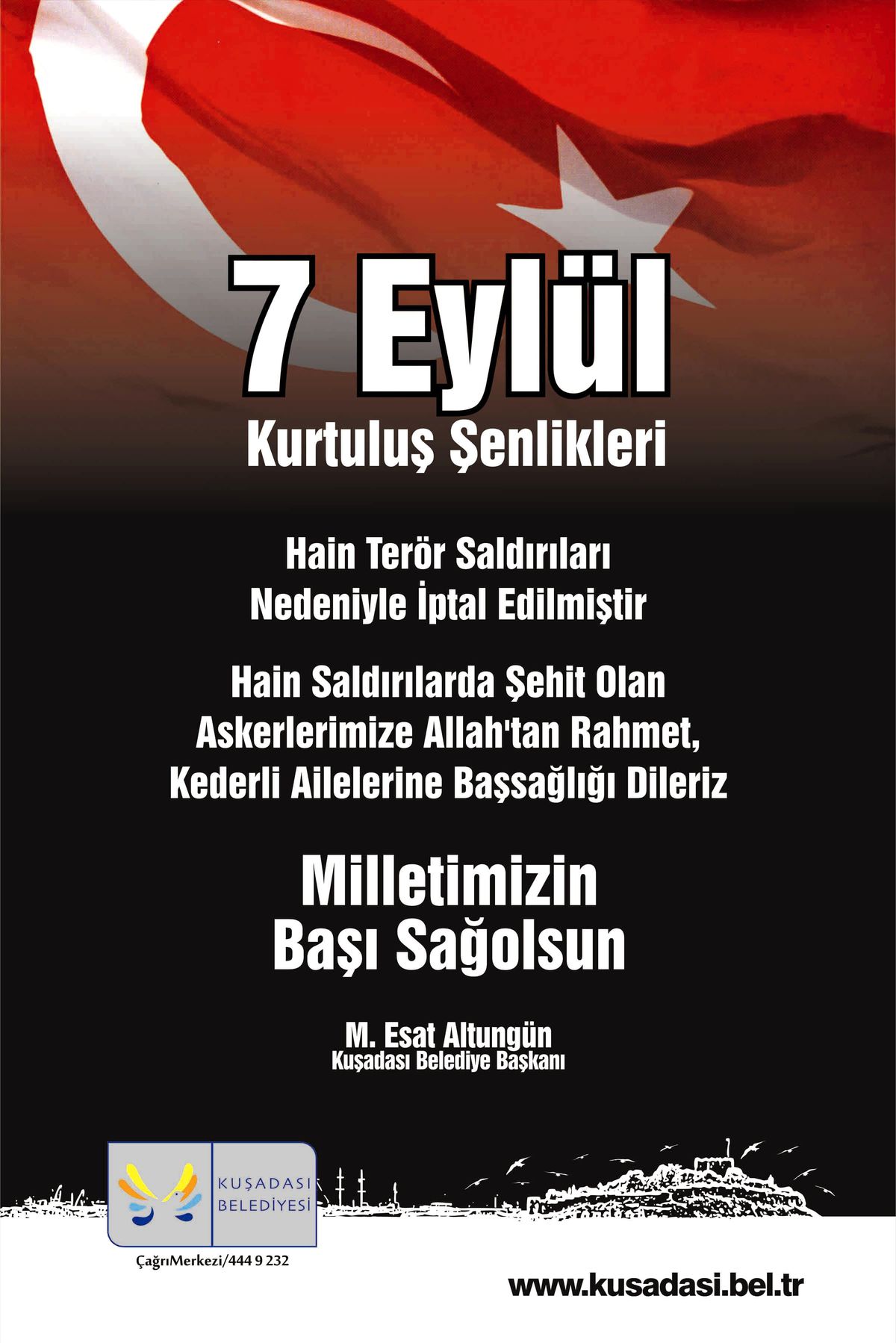 Kuşadası\'nda 7 Eylül Kurtuluş Şöleni İptal Edildi