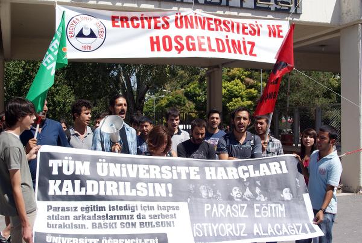 Erciyes Üniversitesinde Harç Eylemi
