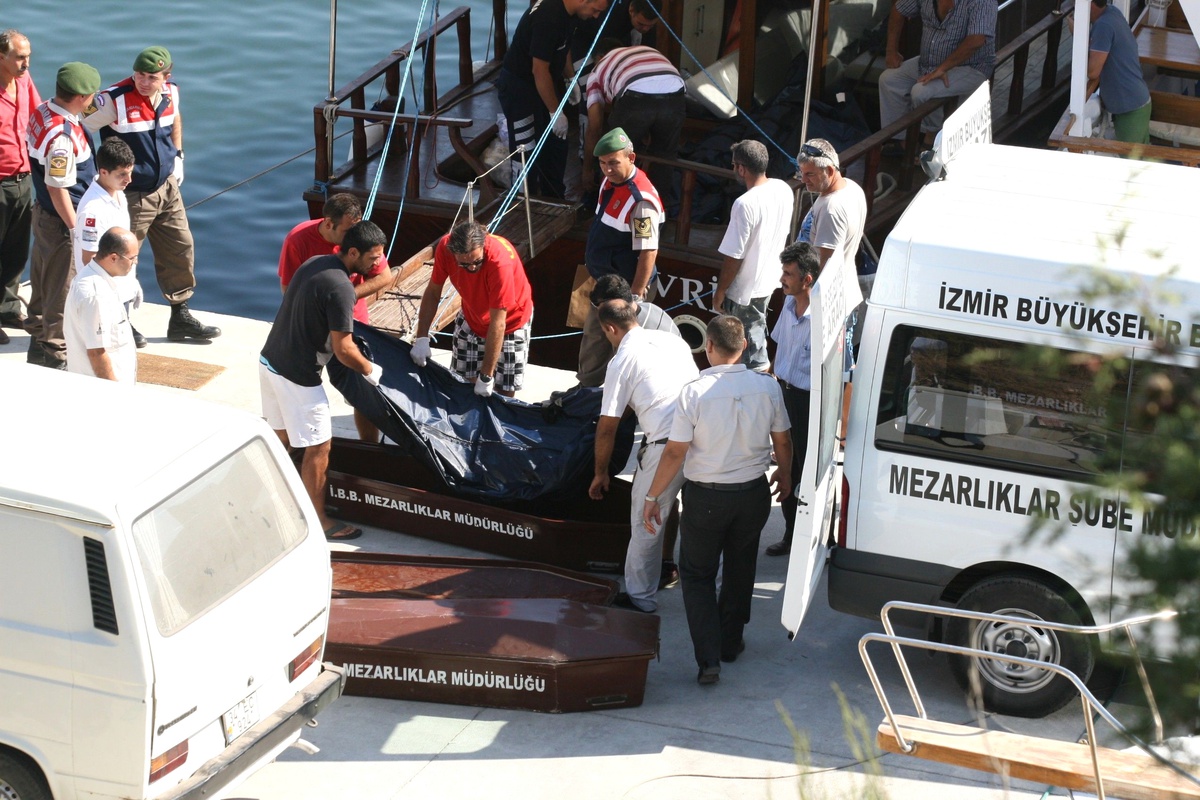İzmir Menderes\'te, Kaçakları Taşıyan Teknenin Batması Sonucu Ölen 61 Kişiden 44\'ünün Kimlikleri...
