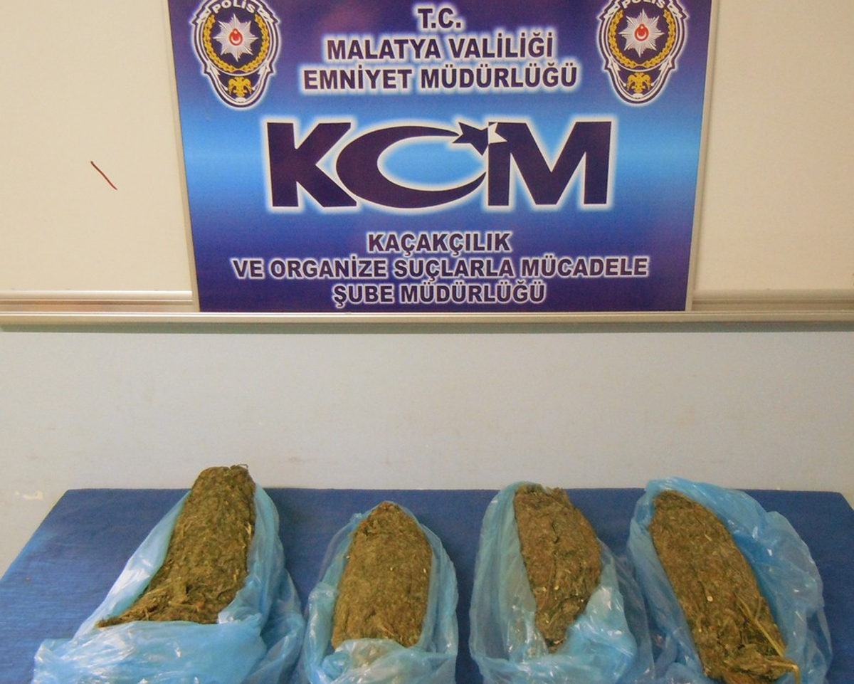 Malatya\'da 3 Kilogram Esrar Ele Geçirildi