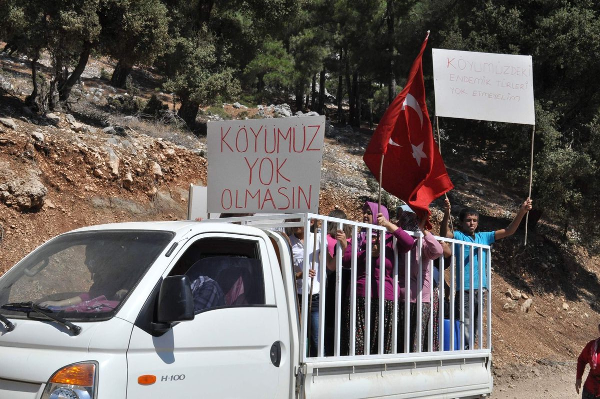 Haskızılören\'de \'Mermer Ocağı\' Eylemi