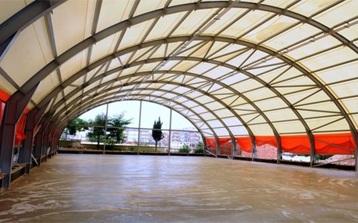Okulların Bahçesine Çelikten Spor Salonları Yapılıyor