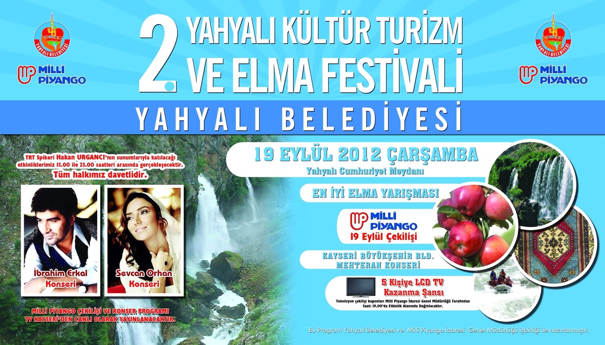 Yahyalı 2. Kültür Turizm ve Elma Festivali Başlayacak