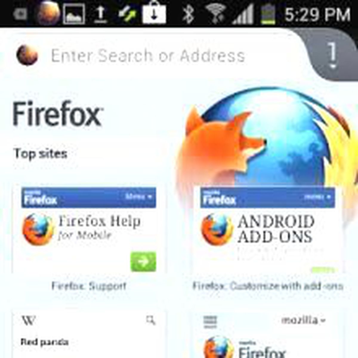 Minik Firefox "her yerde"