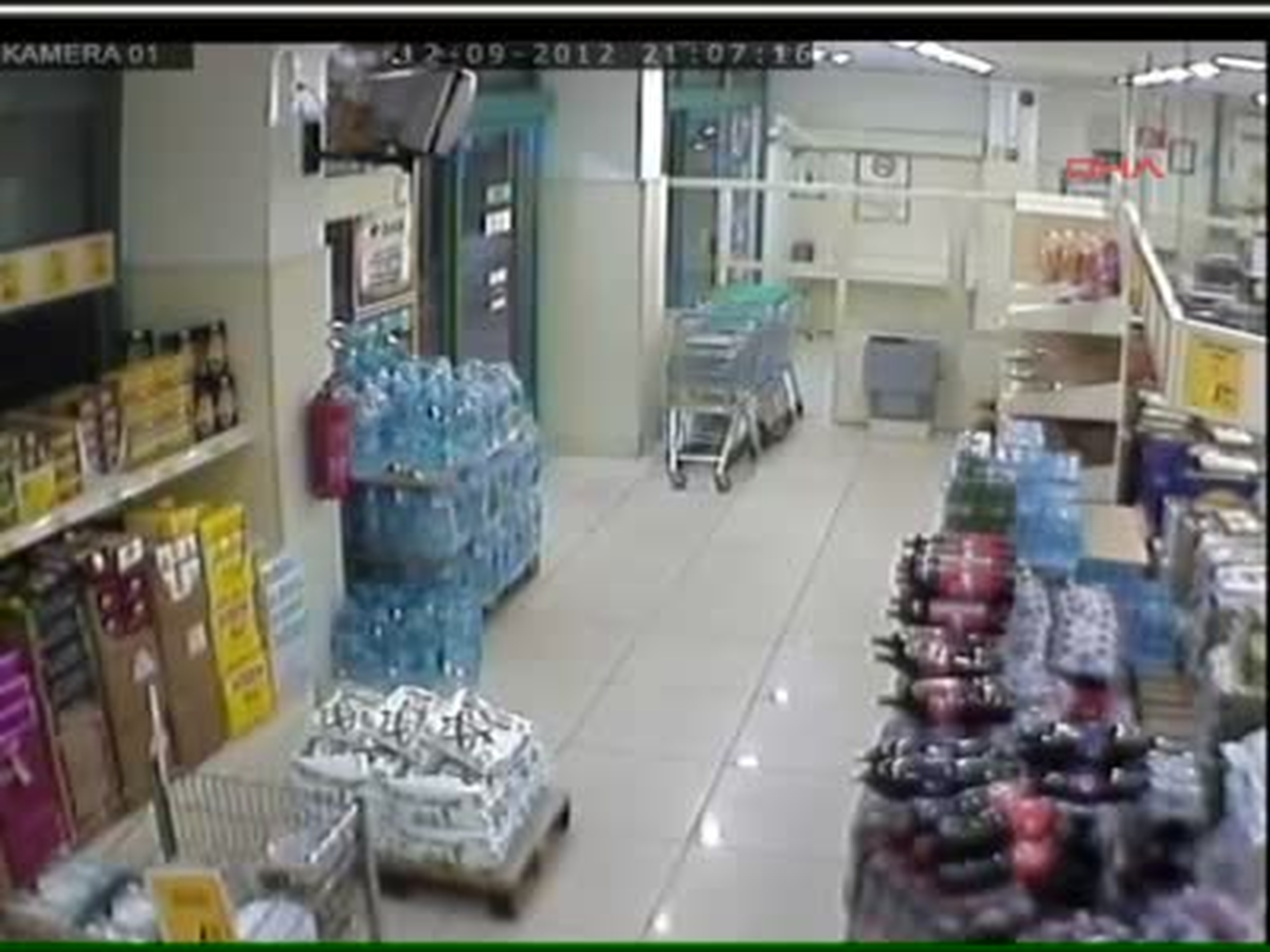 Marketteki Maskeli Soygun Kamerada