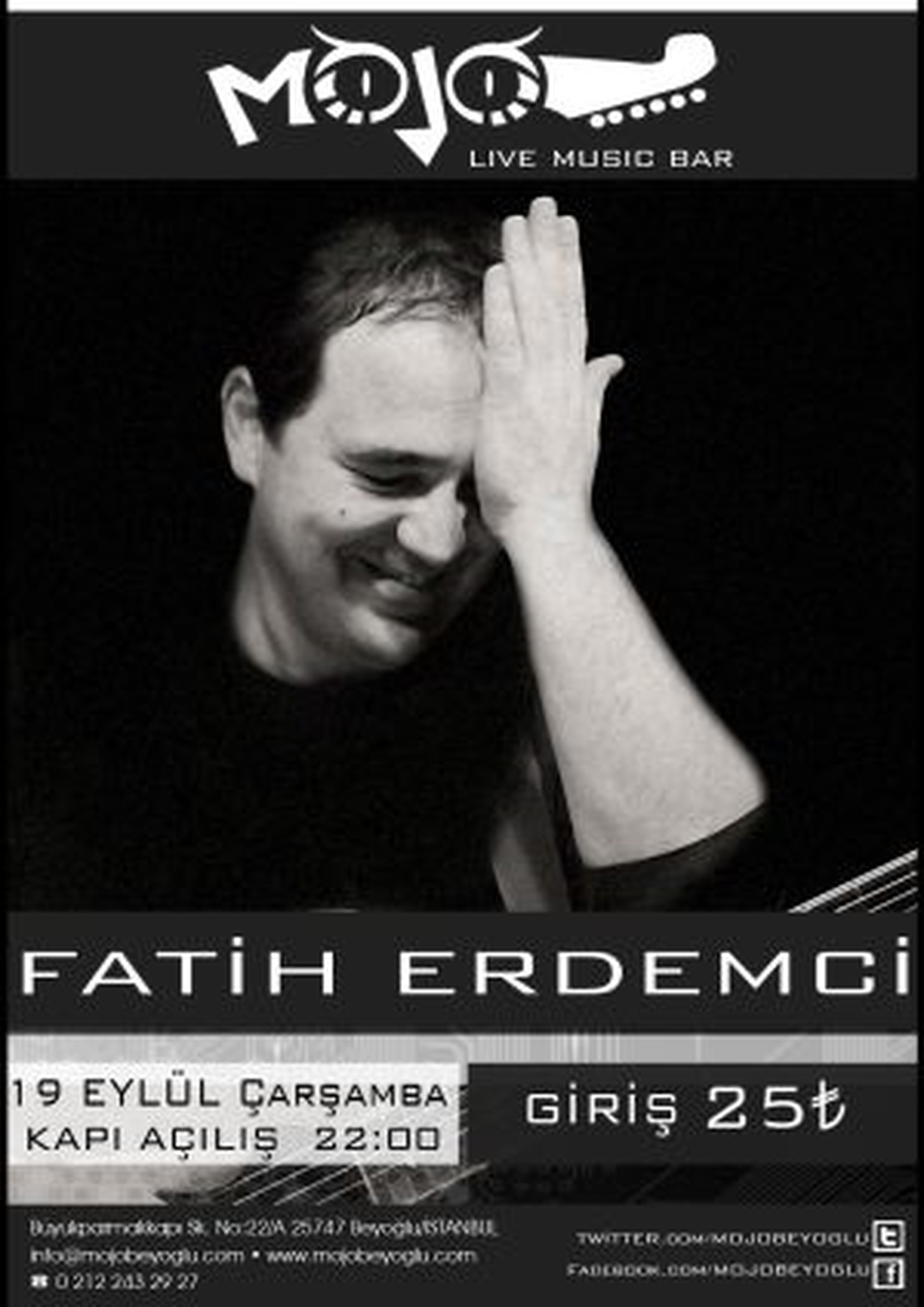 Mojo\'da Fatih Erdemci Sahne Alıyor