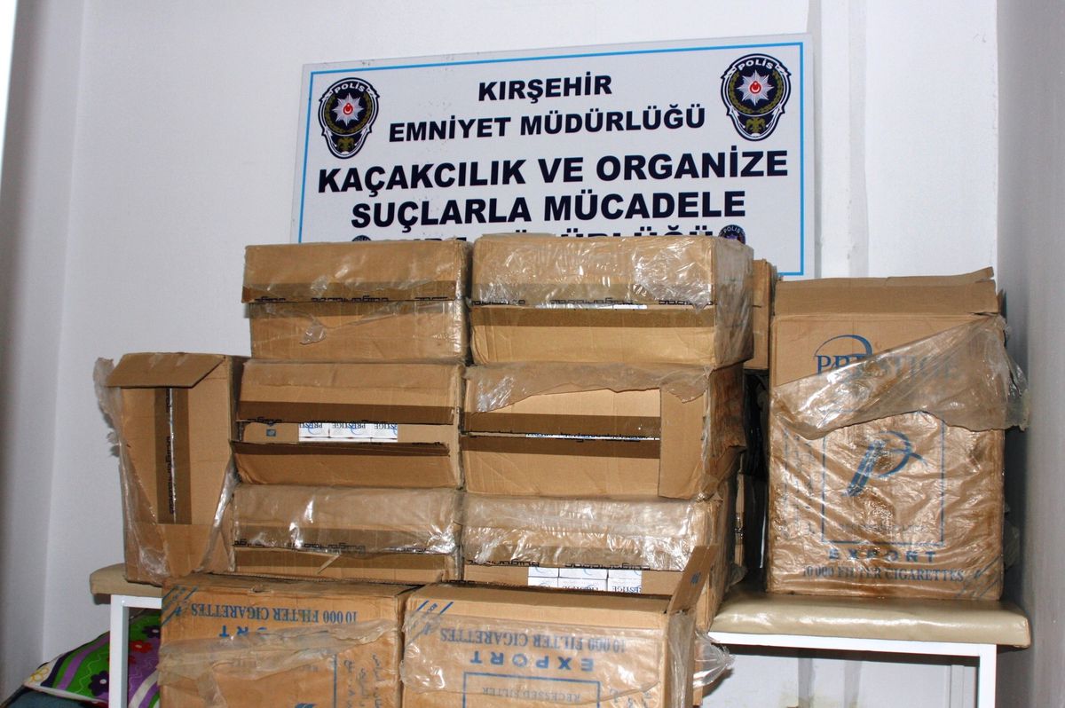 Kırşehir\'de 9 Bin 500 Paket Kaçak Sigaraya El Konuldu