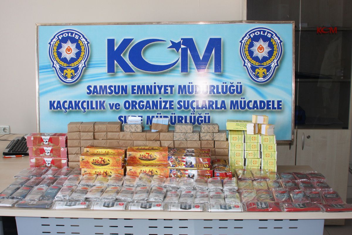 Samsun\'da Gümrük Kaçağı Tütün Mamulleri Ele Geçirildi