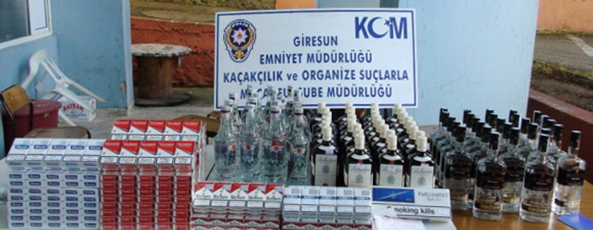 Giresun\'da Kaçak Sigara ve İçki Operasyonu