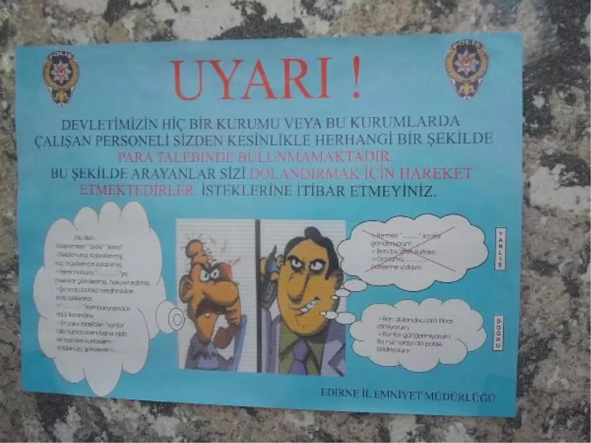 Polisten, Dolandırıcılara Karşı Karikatürlü Uyarı