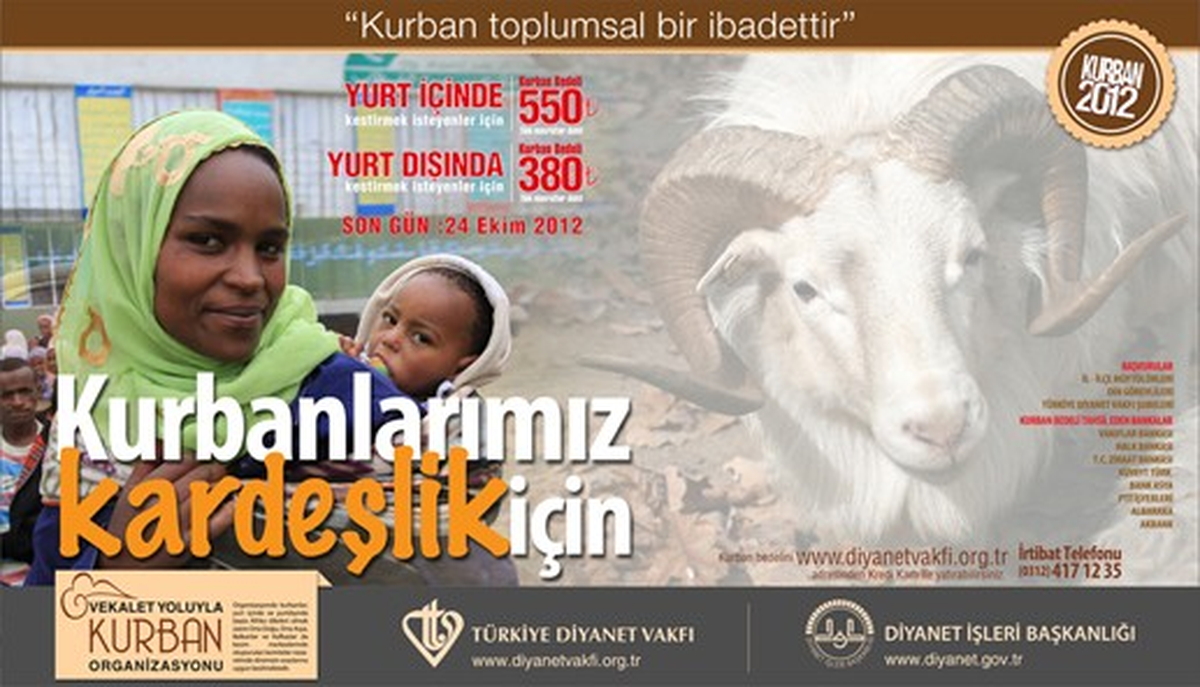 Diyanet Vakfı\'ndan Kurban Organizasyonu