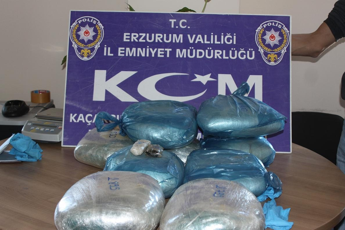 Erzurum\'da 20 Kilo 910 Gram Uyuşturucu ile Yakalanan 1 Kişi Tutuklandı