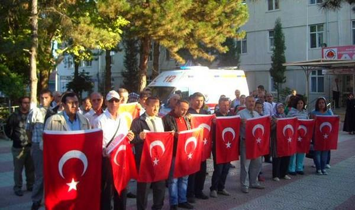Sağlık Çalışanlarından Terör Protestosu