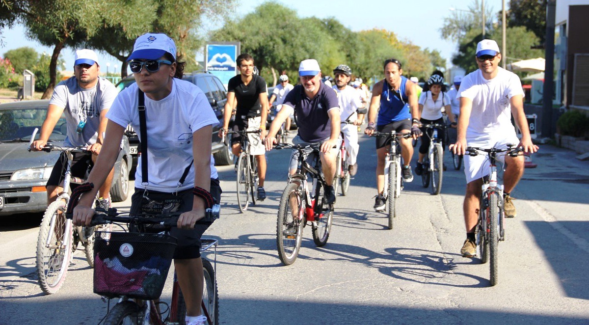 Samsun\'da Her Yaştan Bisikletli Pedal Çevirdi