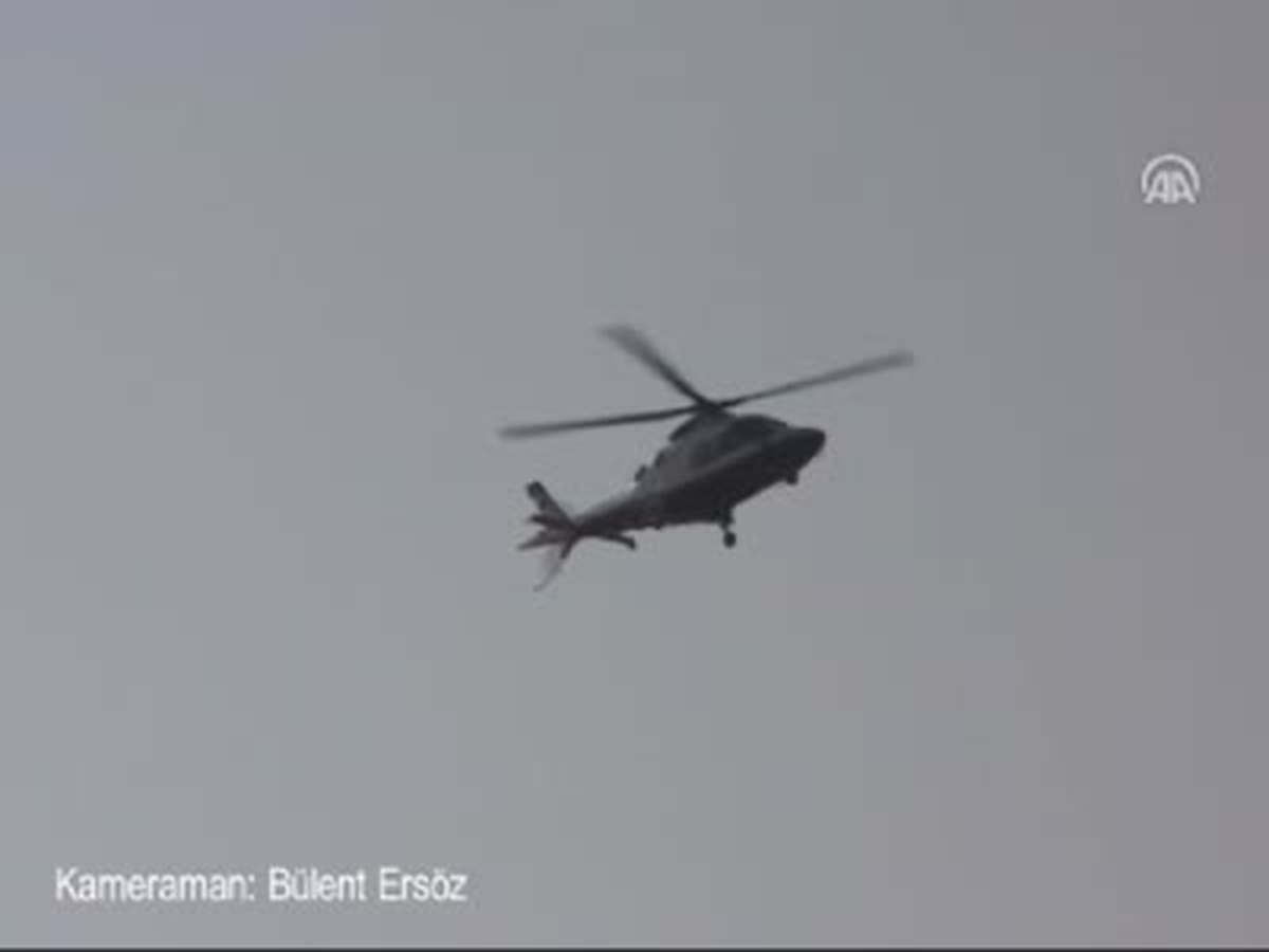 Ziyarete Helikopterle Geldiler