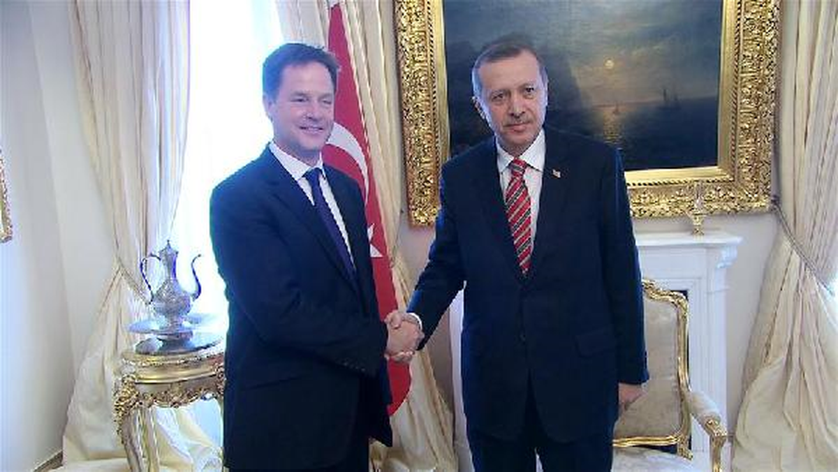 Erdoğan, Clegg\'i Kabul Etti