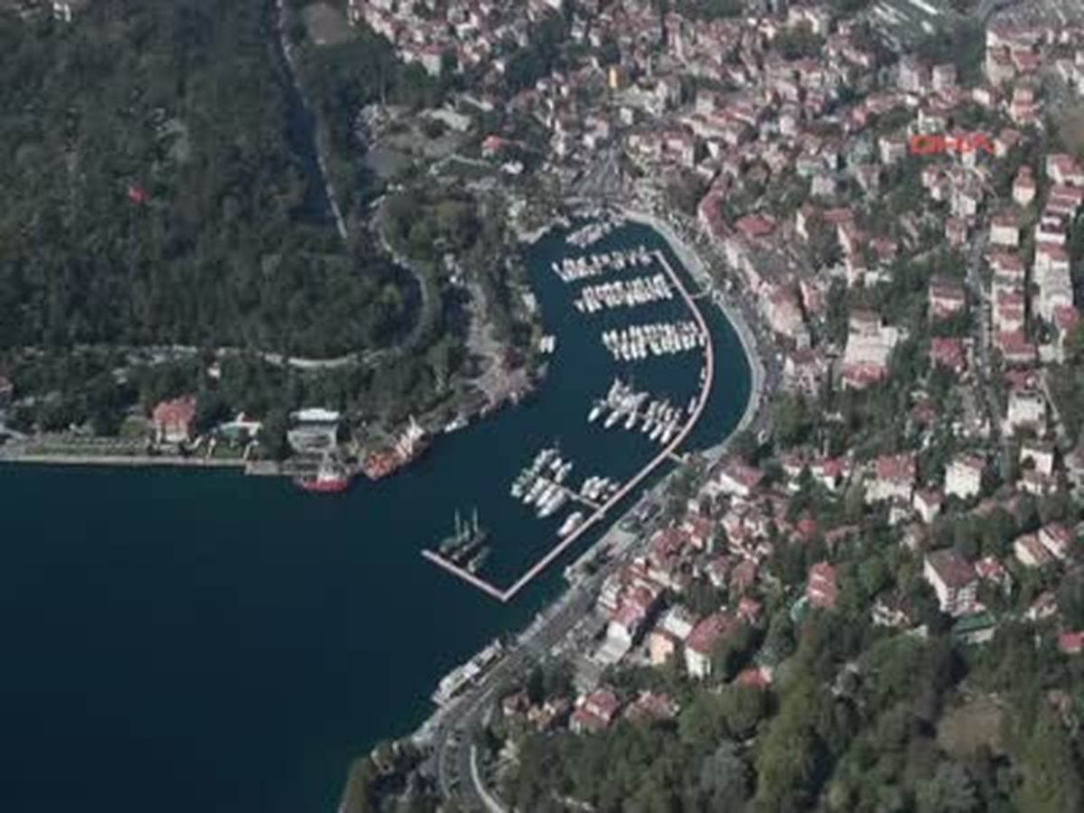 İstinye ve Tarabya\'daki Tekne Parkların Havadan Görüntüleri
