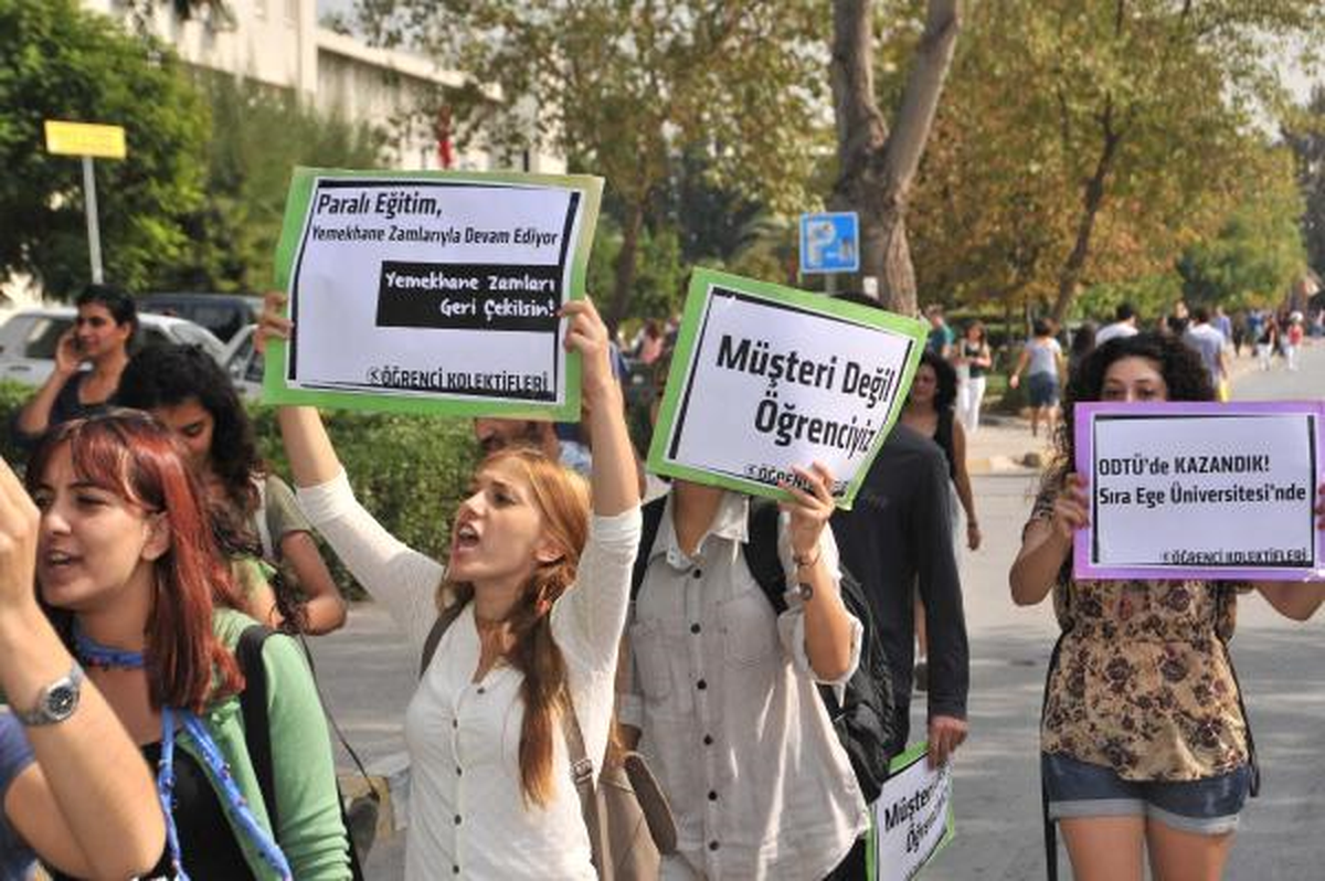 Ege Üniversitesi\'nde Yemek Zammı Protestosu