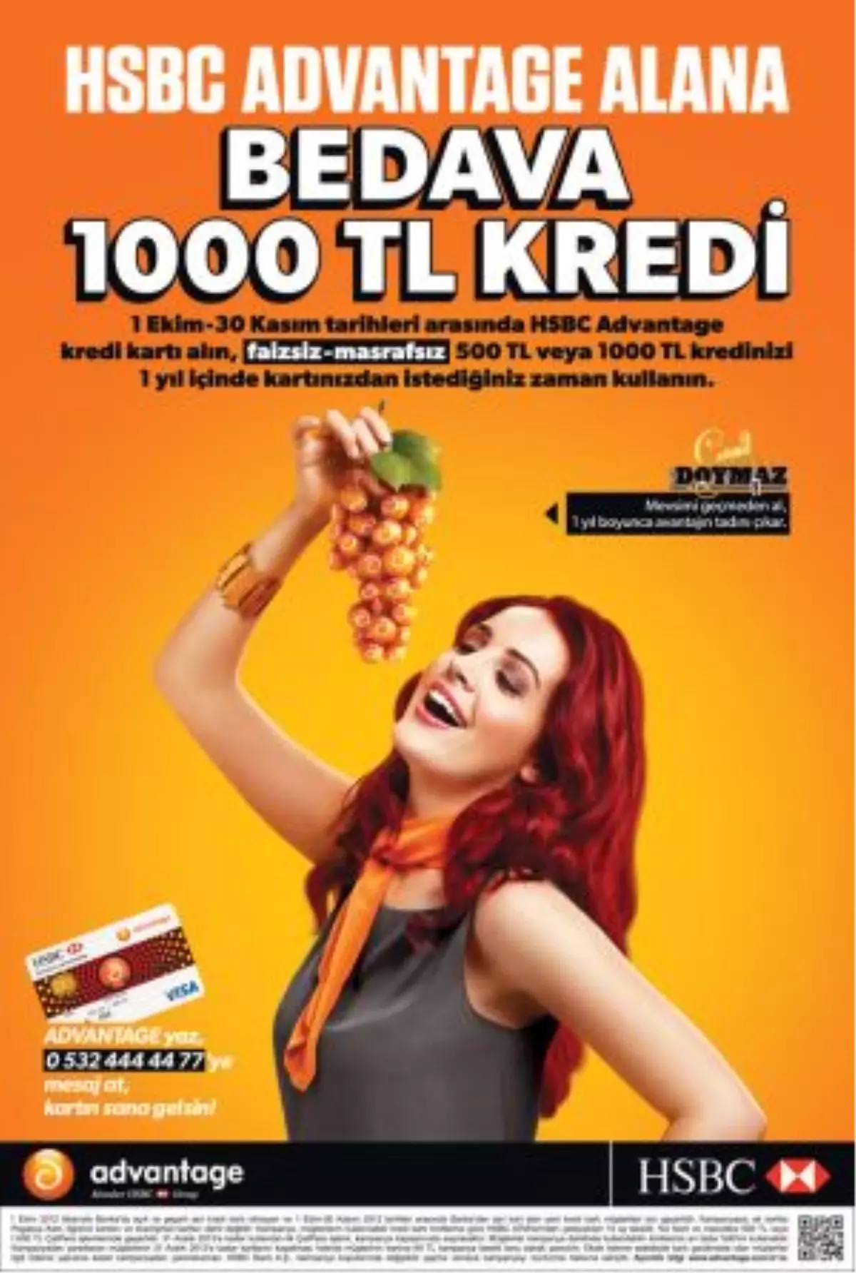 HSBC Advantage Alana Bedava 1000 TL Kredi!