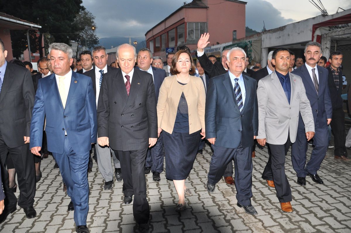 MHP Lideri Bahçeli, Alaçam\'da Temel Atma Törenine Katıldı