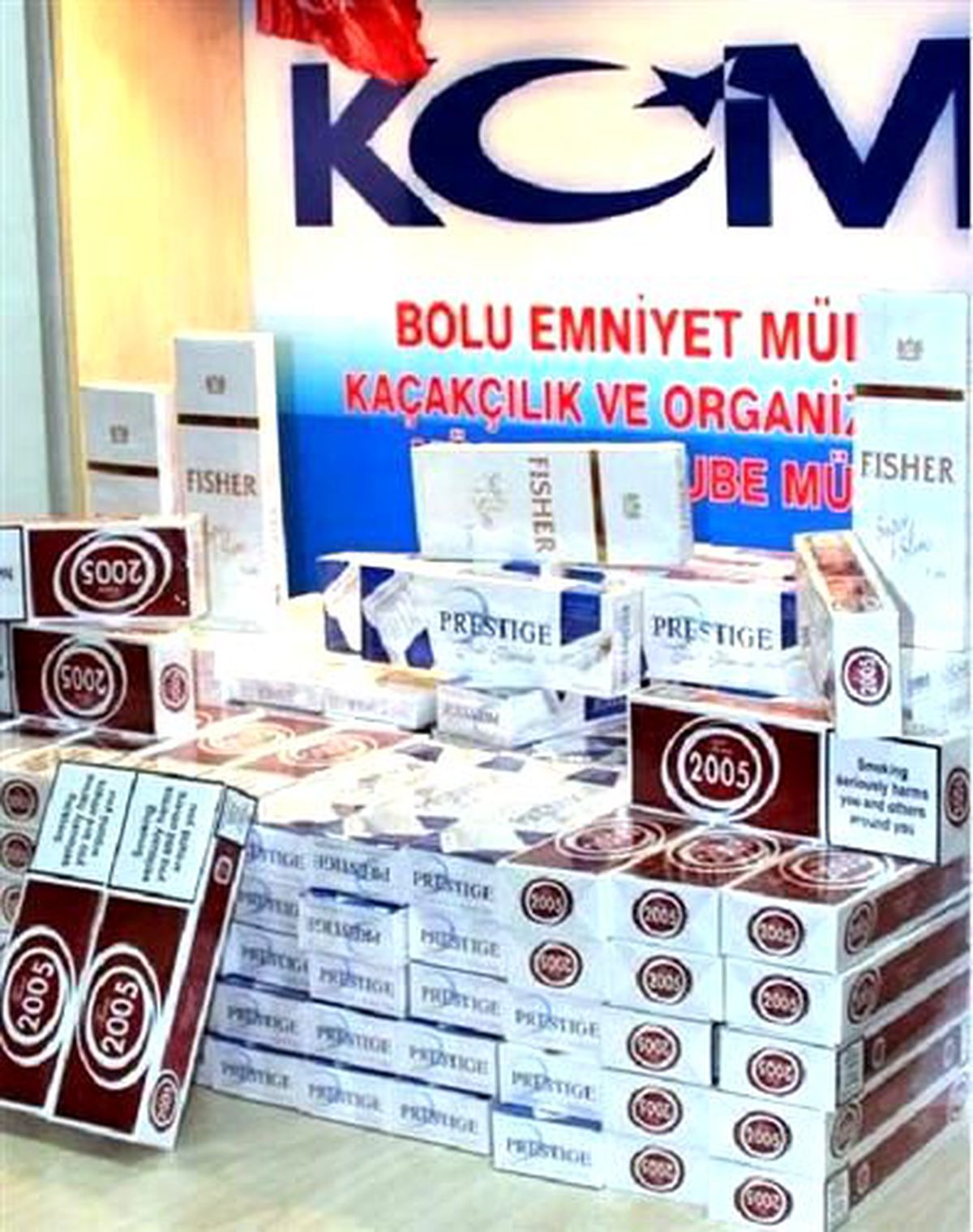 Bolu\'da 15 Bin Paket Gümrük Kaçağı Sigara Ele Geçirildi