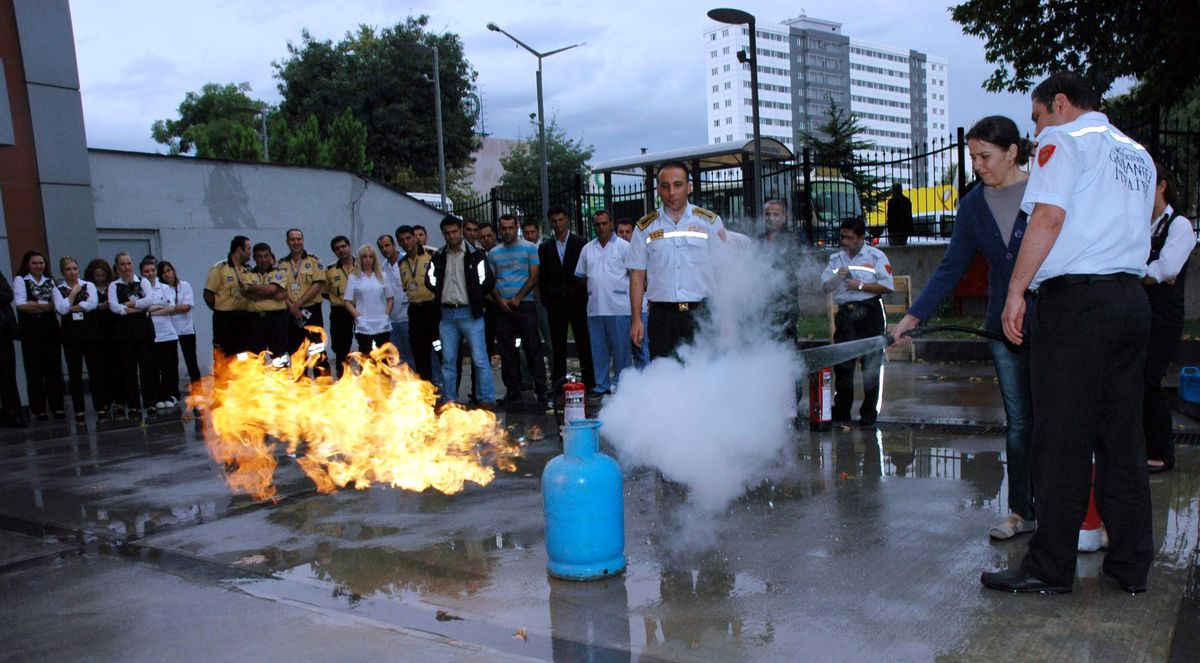 Hastanede Yangın Tatbikatı