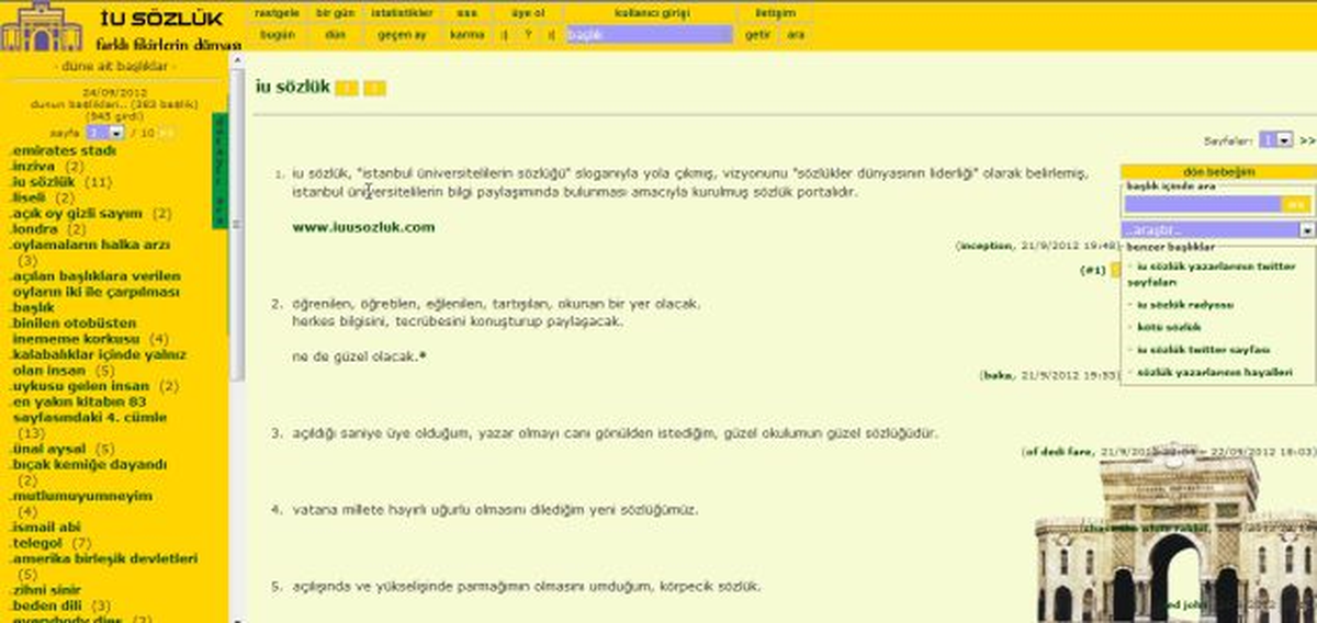 Farklı Fikirlerin Dünyası iu Sözlük Yayında