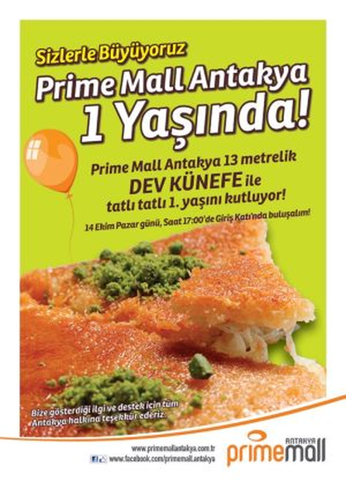 Prıme Mall Antakya 1 Yaşında