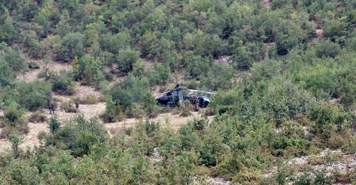 Lice\'de Tele Çarpan Askeri Helikopter Düştü; 1 Şehit, 7 Yaralı (3)
