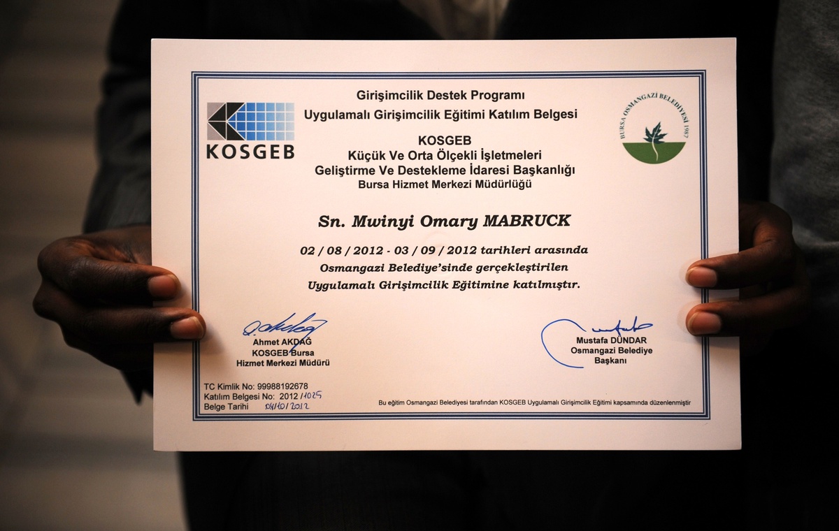 KOSGEB\'ten Eğitim Alan Tanzanyalı Şirket Kuracak