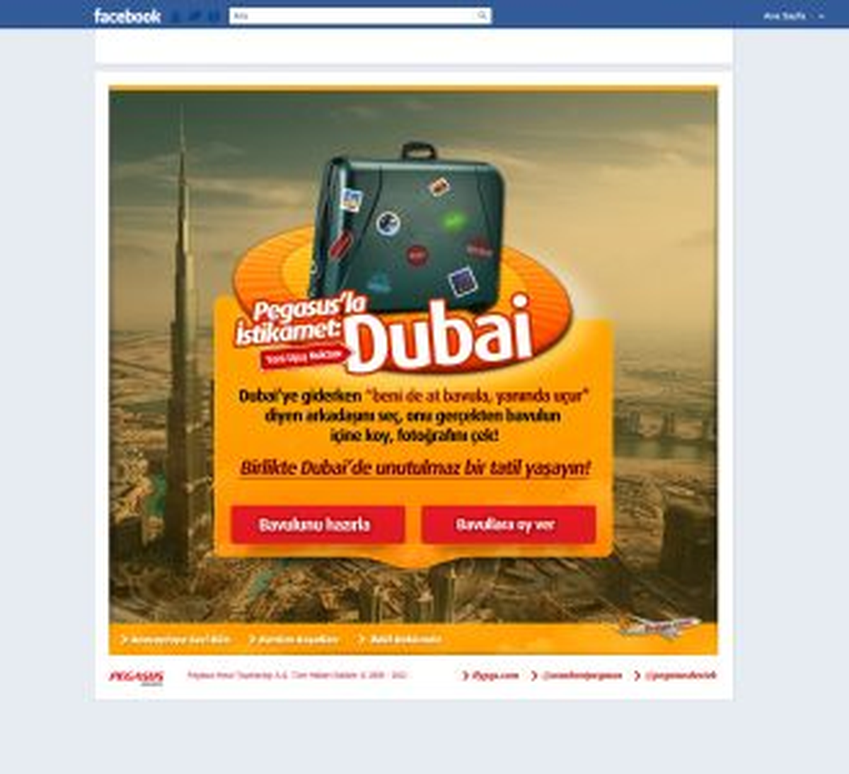 Pegasus\'la İstikamet Dubai!