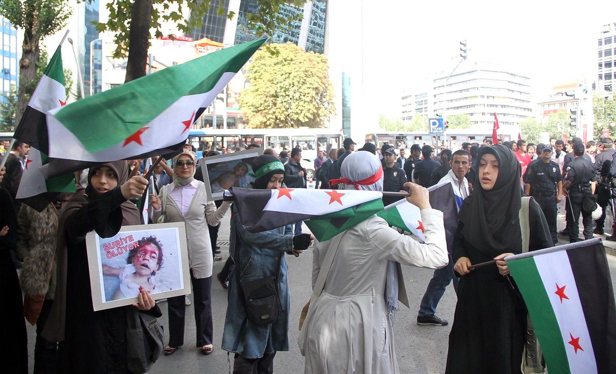 Ankara\'da, Suriye Yönetimi Protesto Edildi