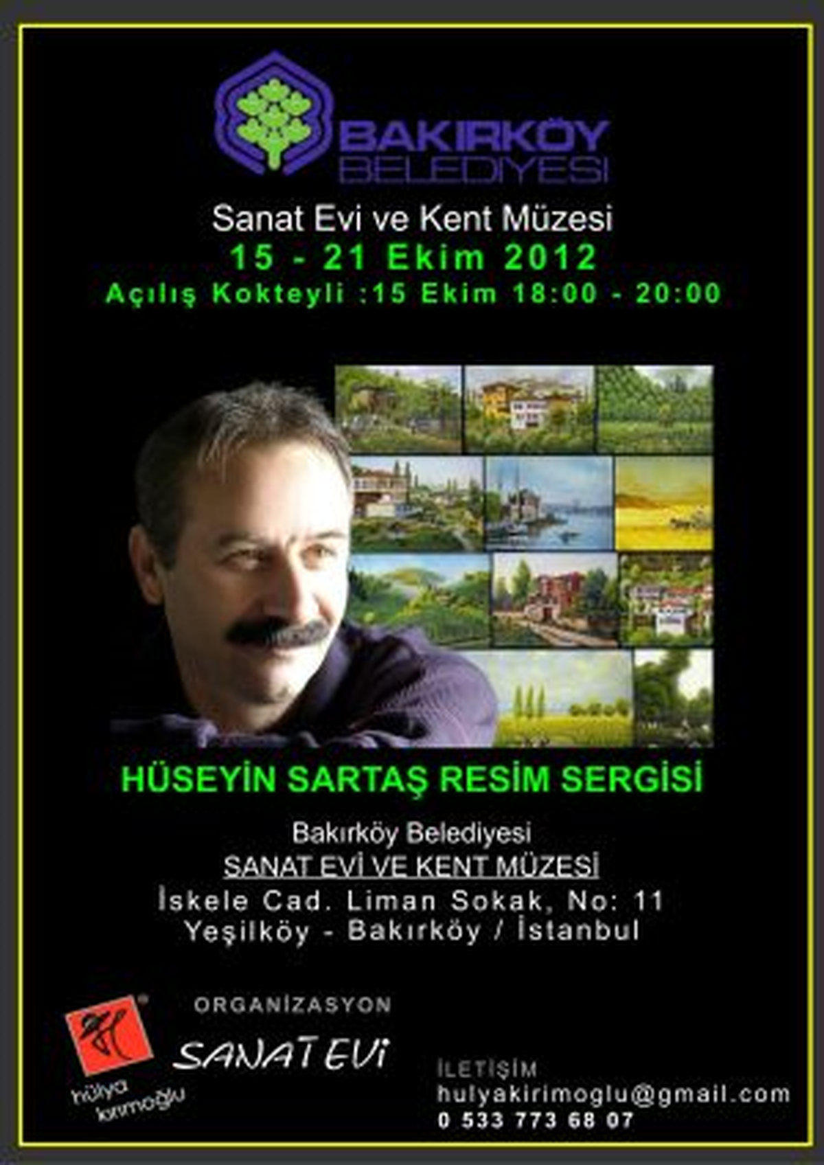Hüseyin Sartaş\'tan Yeşilköy\'de Resim Sergisi