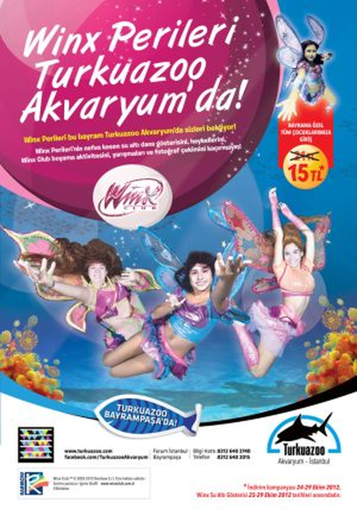 Winx Perileri Bayram\'da Turkuazuu Akvaryum\'da