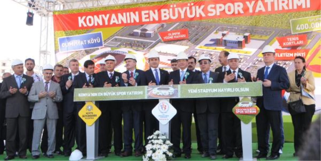 İki Bakan Konya\'da Stadyum Temelini Attı