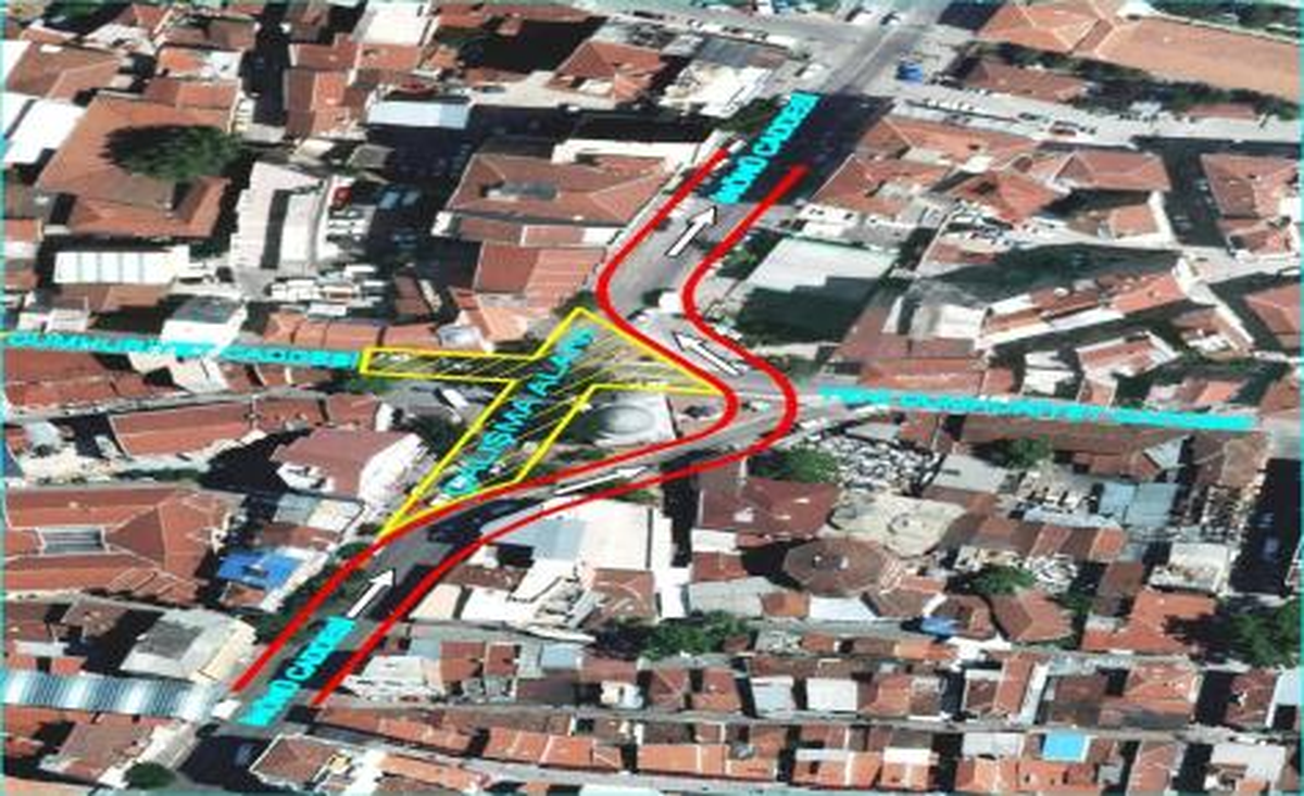 İnönü Caddesi\'nde Trafik Düzenlemesi