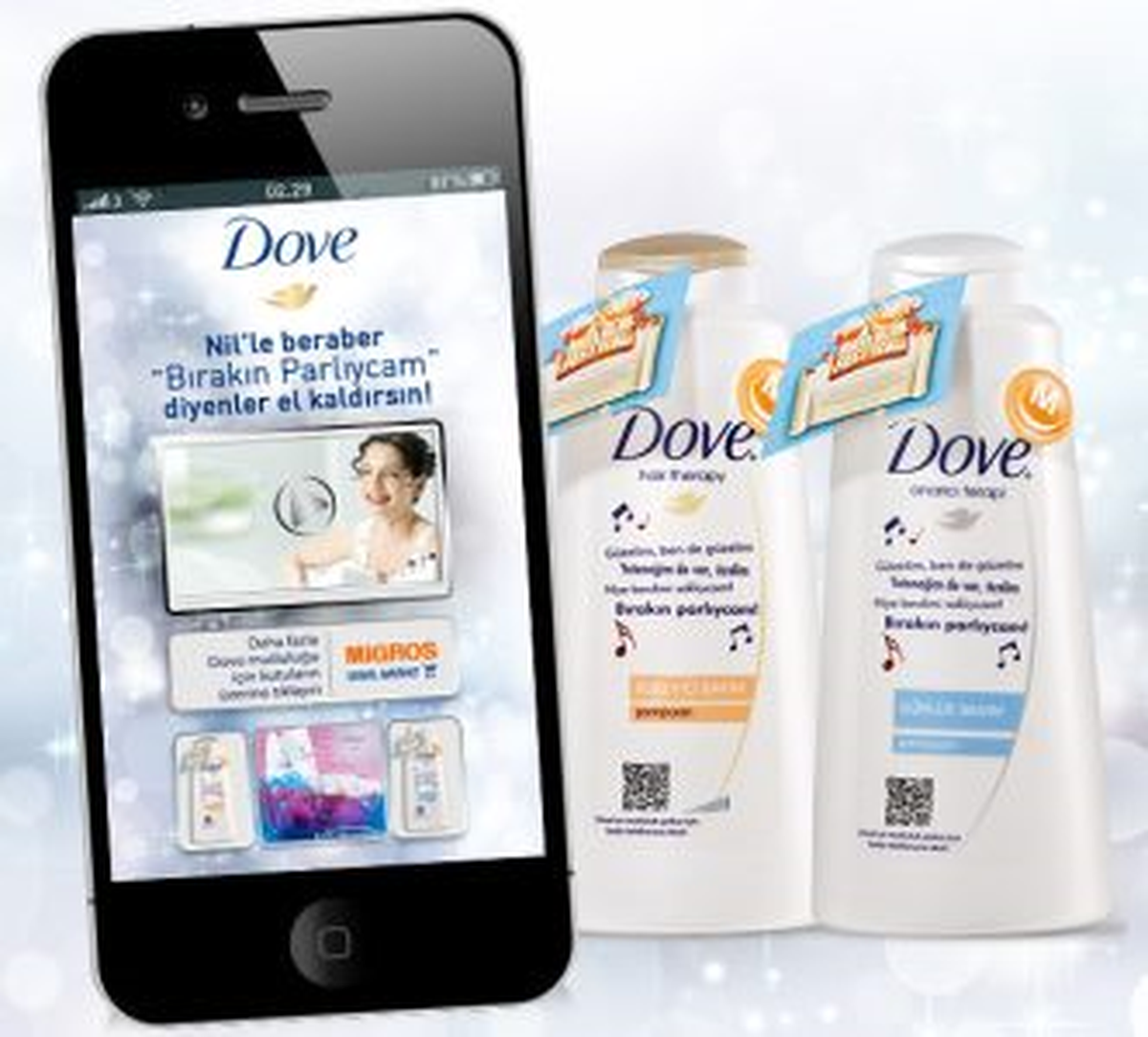 Dove\'un Şarkılı Şampuanları Artık Migros Raflarında!