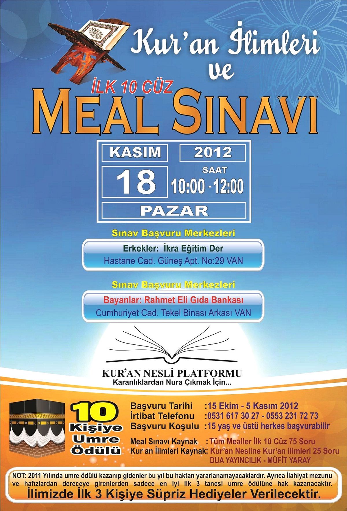 Van\'da \'Kur\'an Meali Sınavı\' Hazırlıkları