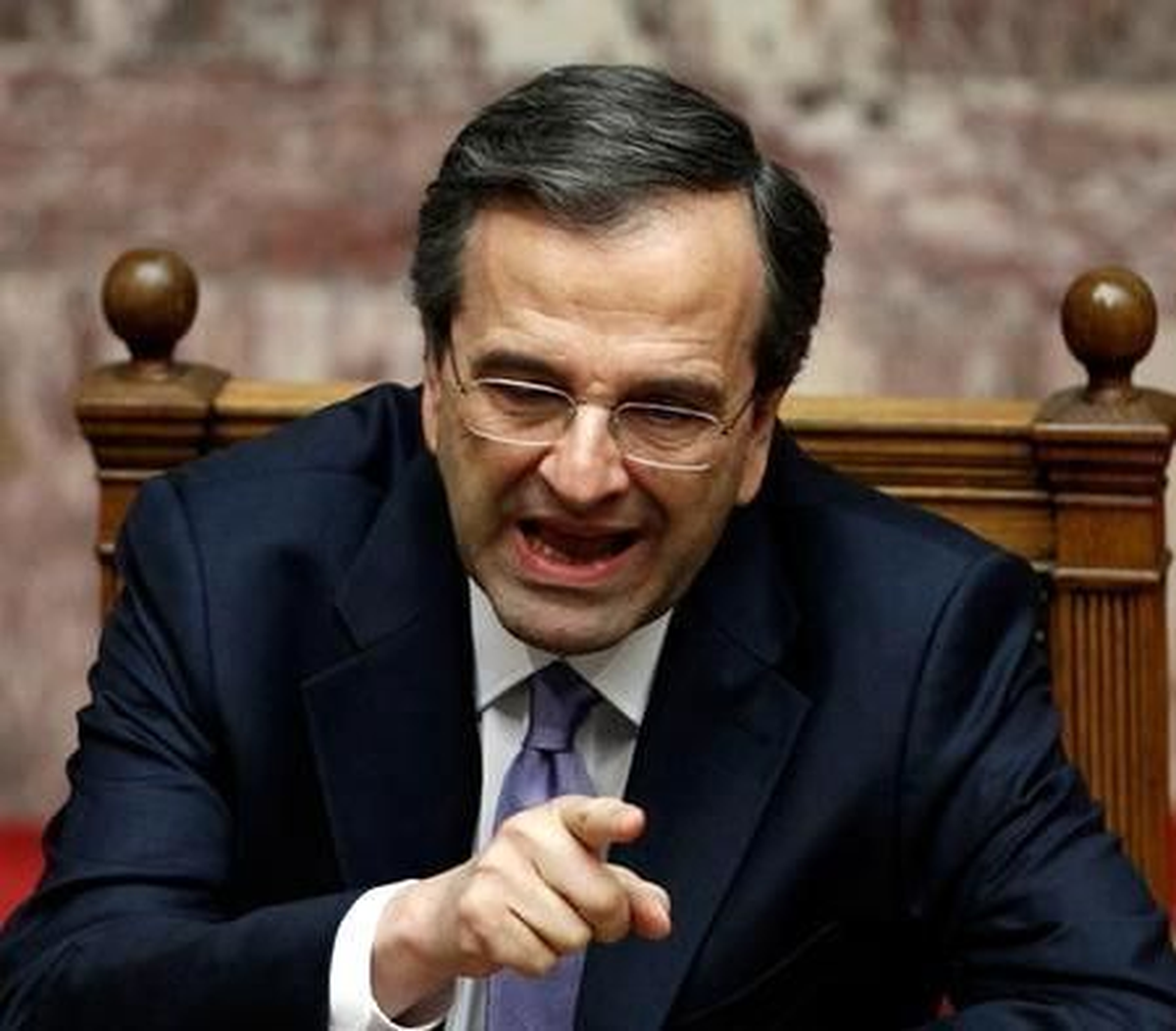 Yunanistan Başbakanı Samaras."Troykanın Raporu Çıkar Çıkmaz, Önlemler Meclisten Geçtikten Sonra...