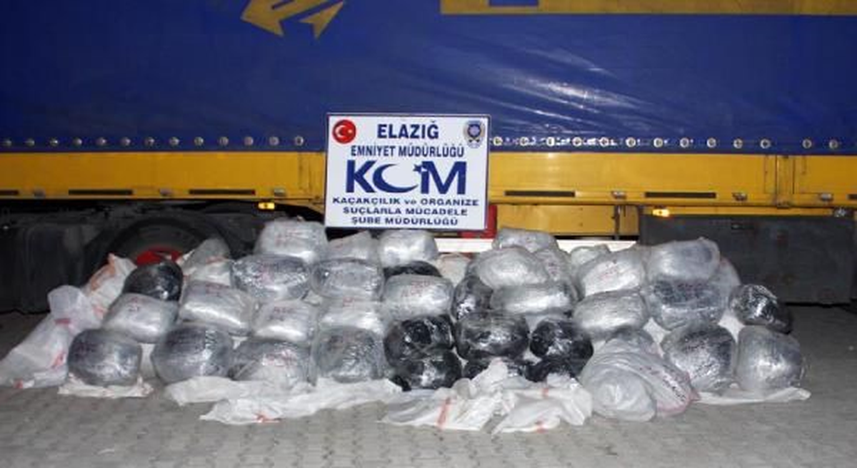 Elazığ\'da 570 Kilo 180 Gram Esrar Ele Geçirildi