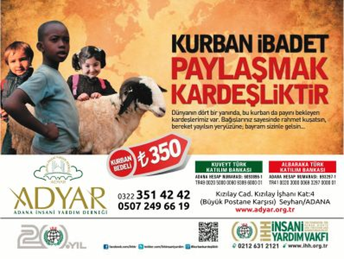 'Kurban İbadet Paylaşmak Kardeşliktir'