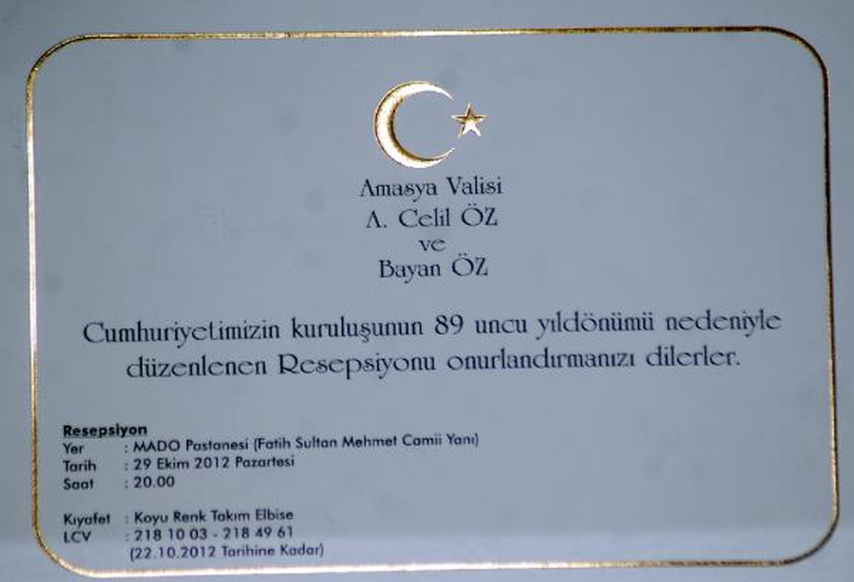 Amasya\'da Pastanede \'Cumhuriyet Resepsiyonu\'na Tepki